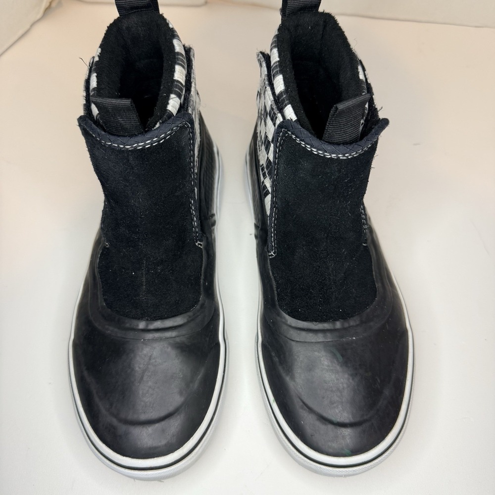 Vans Quarter Slip On Hi Terrain V MTE Black White Check Boots Kids Youth Size 3 - Picture 7 of 16